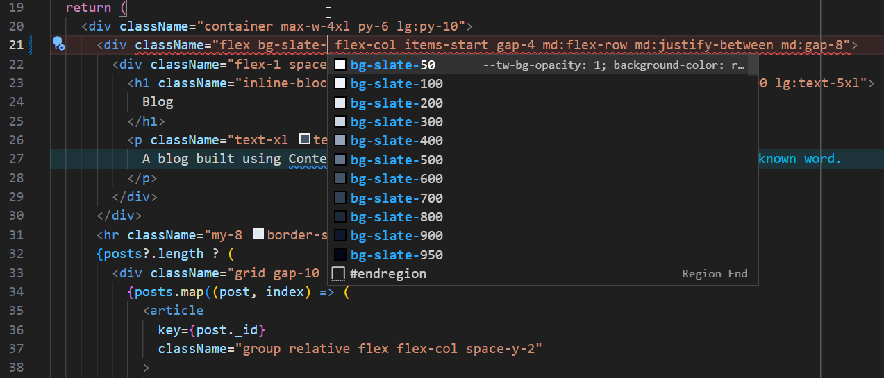 Autocomplete utility classes