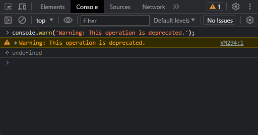 method console warn